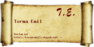 Torma Emil névjegykártya